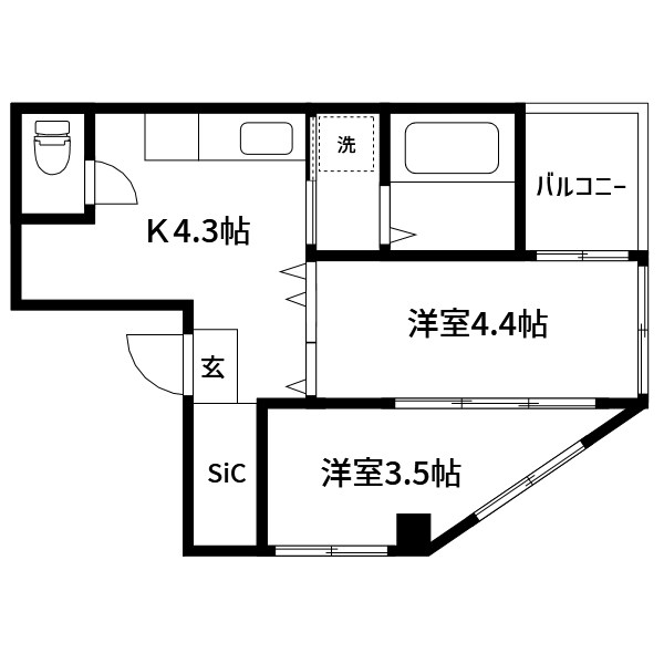 第一服部マンション 間取り図