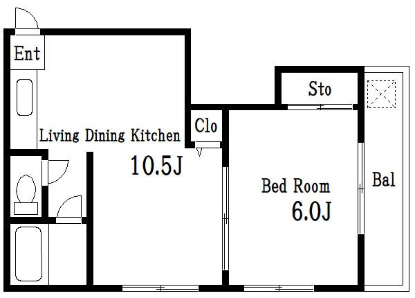 コーポ石川 303号室 間取り