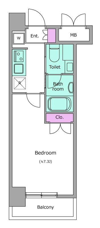 レジディア月島Ⅲ 間取り図