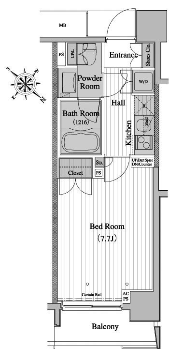 レジディア月島Ⅱ 間取り図