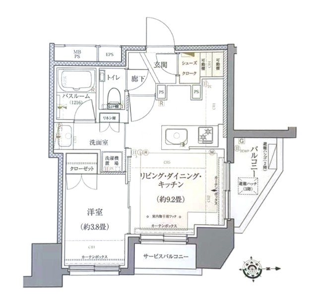 クリオ西日暮里ブライトマークス 間取り図