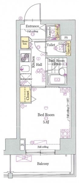 グラントゥルース西日暮里 間取り図