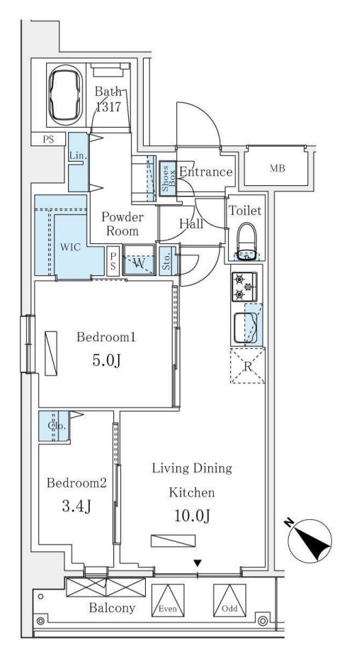 ＬＵＭＩＣＩＴＹ月島（ルミシティ月島） 間取り