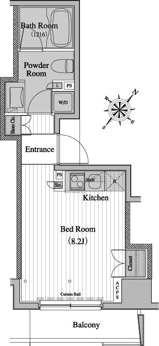 レジディア月島Ⅱ 間取り図