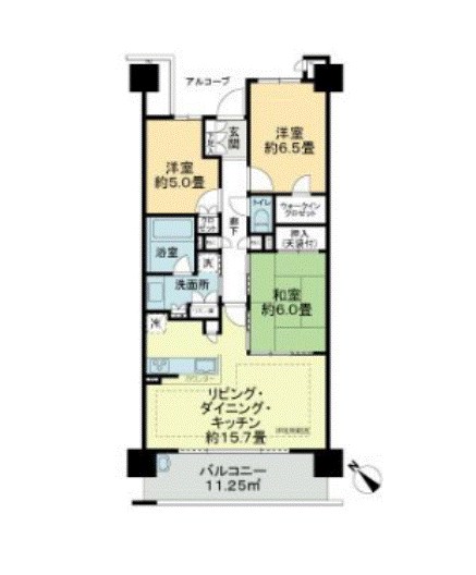 リライズガーデン西新井スカイレジデンス 1728号室 間取り