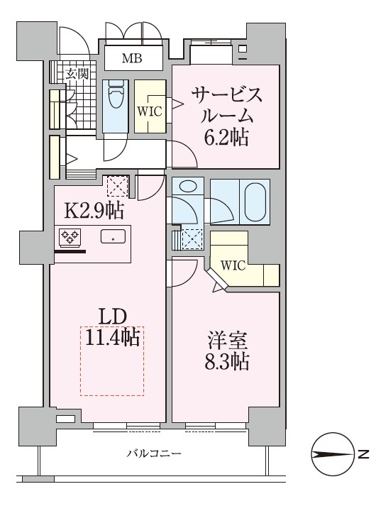 ロイヤルパークスタワー南千住 間取り図