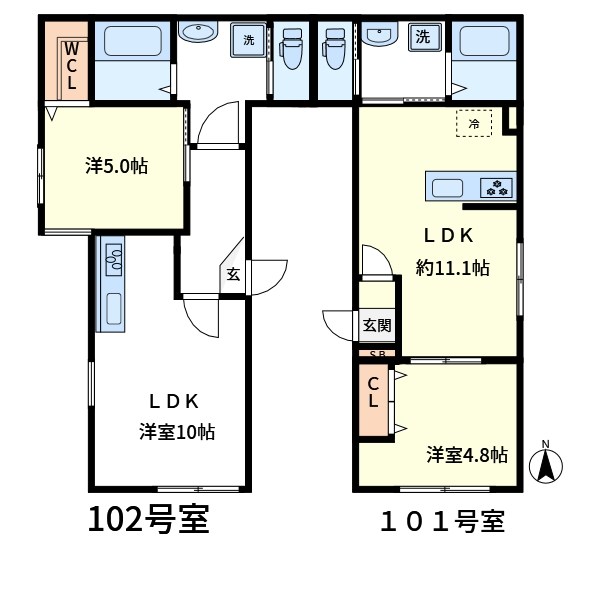 グランソレイユ 間取り図