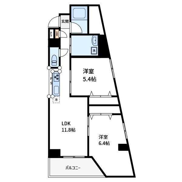Eau・Clair道灌山 間取り図