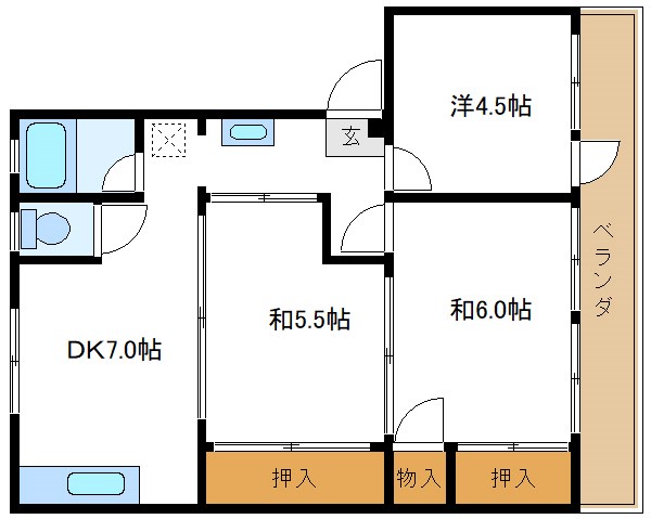 塚田ハイツ 間取り