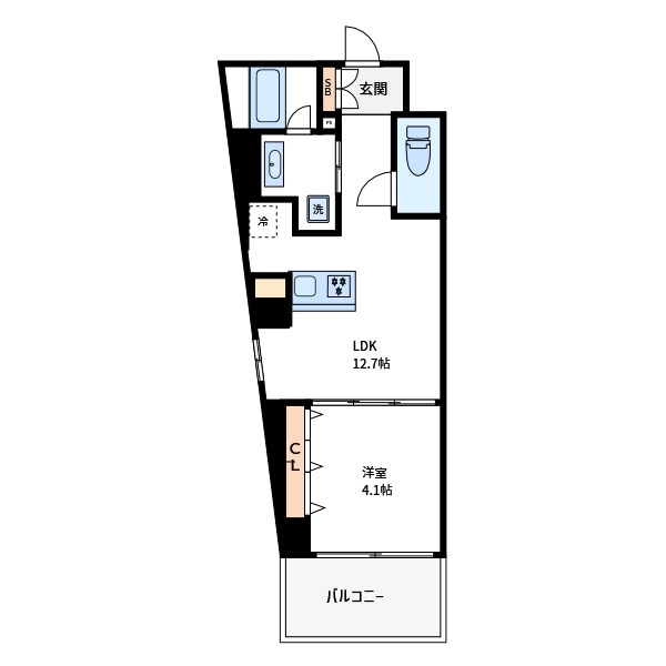 Eau・Clair道灌山 間取り図