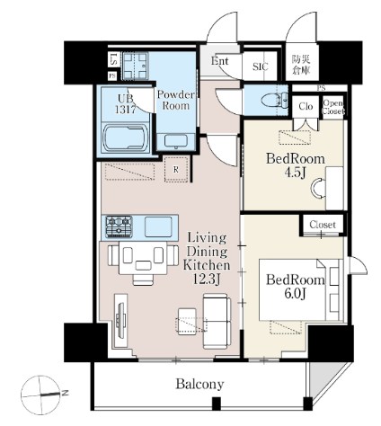 ザ・ライオンズフォーシア町屋 間取り図