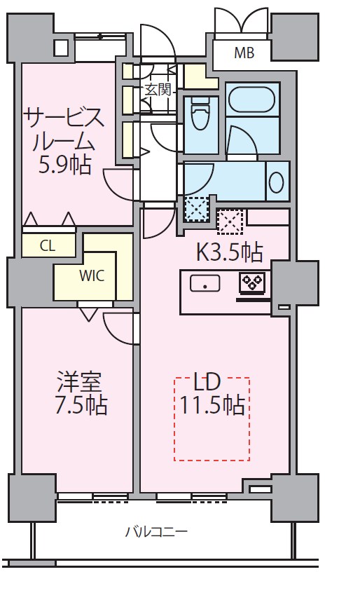 ロイヤルパークスタワー南千住 間取り図