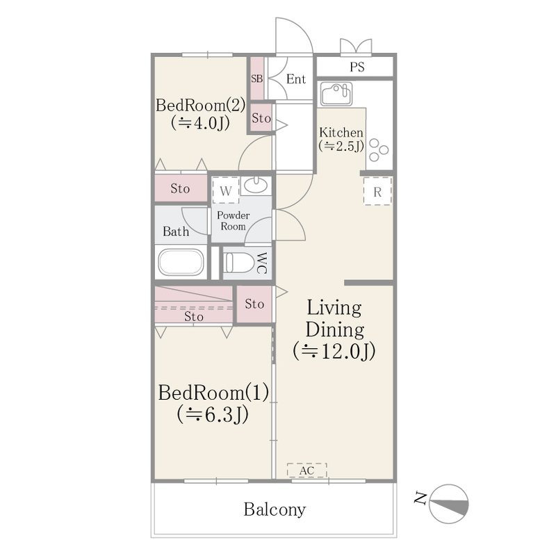 ドエルリバーサイド大島  間取り