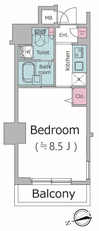 レジディア銀座東 間取り図