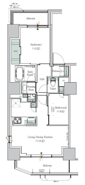 ONE ROOF RESIDENCE NISHINIPPORI 間取り