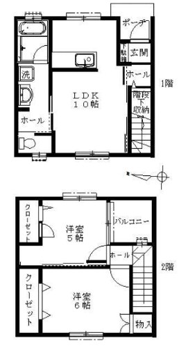 サン・グレイス 5号室 間取り