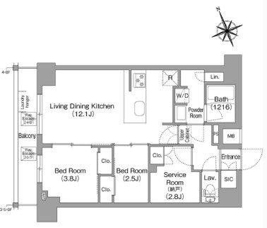 コンフォリア東葛西 間取り
