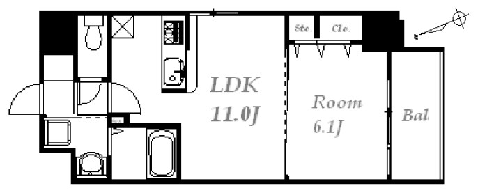 ランエージ新御徒町  間取り図