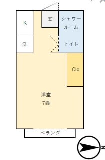 ミントハウス10 105号室 間取り