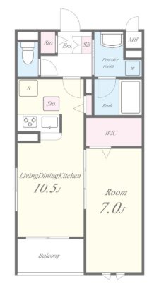 Le　SOLEIL（ル・ソレイユ） 201号室 間取り