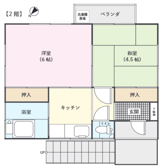 山本荘 2F号室 間取り