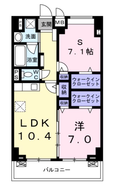 グラン　ファム 704号室 間取り