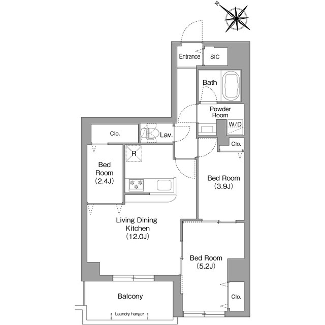 コンフォリア・リヴ豊洲キャナル 間取り