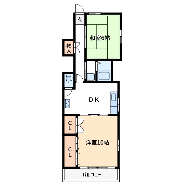 ウエストサイドハウス２番館   間取り