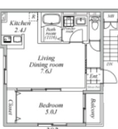 プラスドア北千住 間取り
