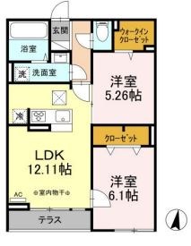 サクラガーデン西葛西 105号室 間取り