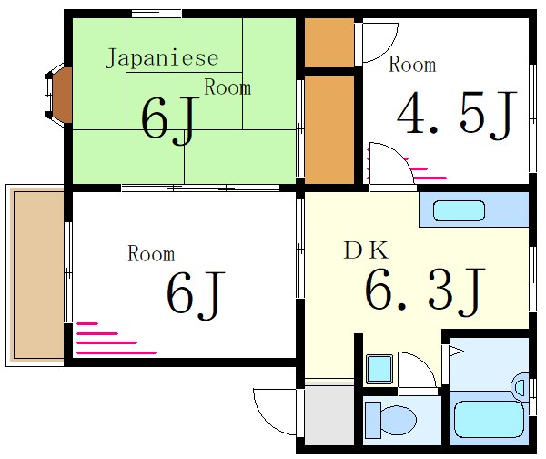 金子アパート 間取り