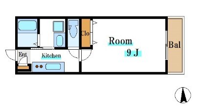 メゾンブリオントアベニール 202号室 間取り