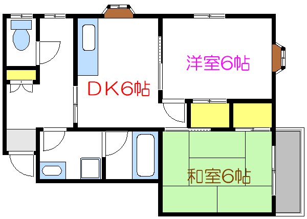 カトラセゾン７ 202号室 間取り