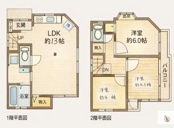 堀船３丁目戸建て 間取り