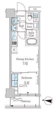 パークアクシス木場Canal West  間取り