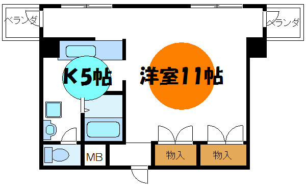 ホワイトコートⅢ  205号室 間取り