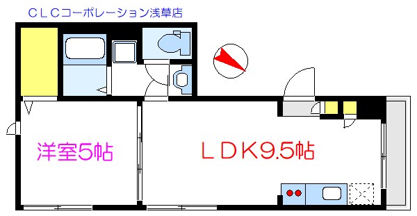 Ｓｕｎ　Ｒｏｏｍ 201号室 間取り
