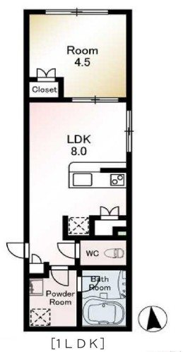 M&amp;lsquo;ｓＬＡＢＥＬ西日暮里 間取り図