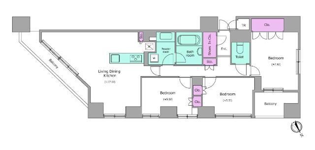 レジディア日本橋馬喰町  間取り