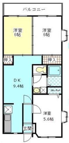グレースビル 205号室 間取り