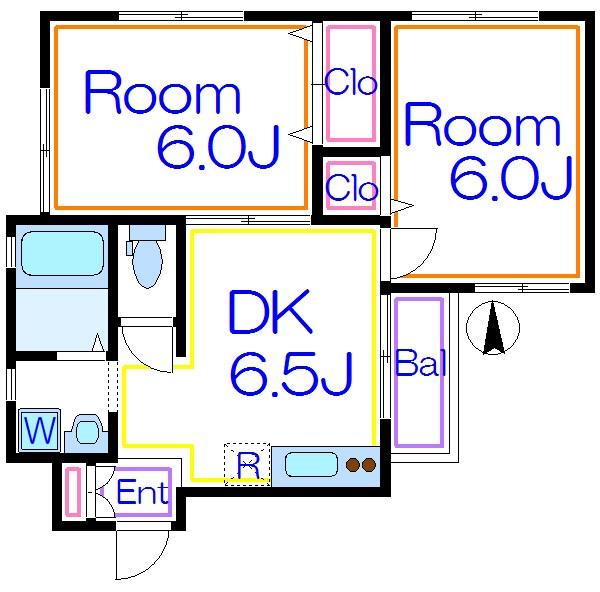 サンフラッツ  203号室 間取り