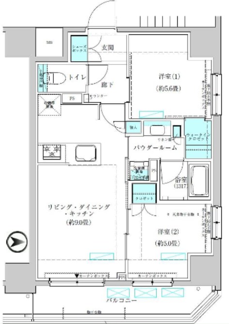 ヴィークブライト蔵前 間取り図