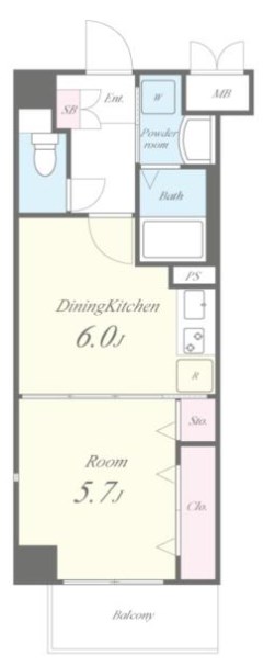 リバーサイドプレーヌ 510号室 間取り