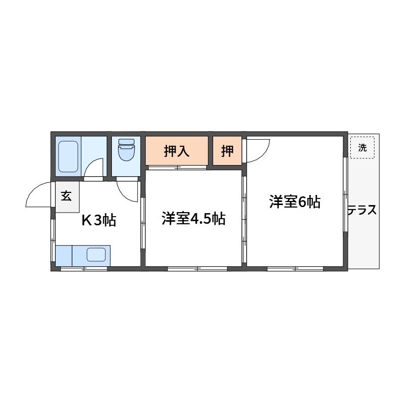 横山コーポ 間取り