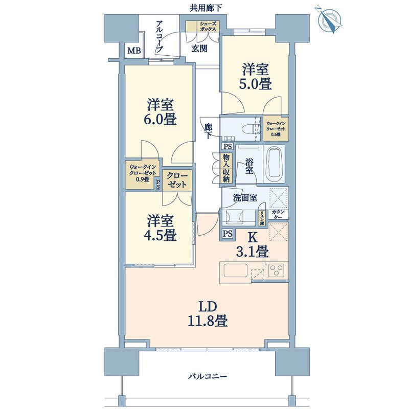 ザ・パークハウス船堀 間取り図