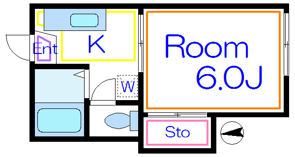 メゾン・ド・カトー 203号室 間取り