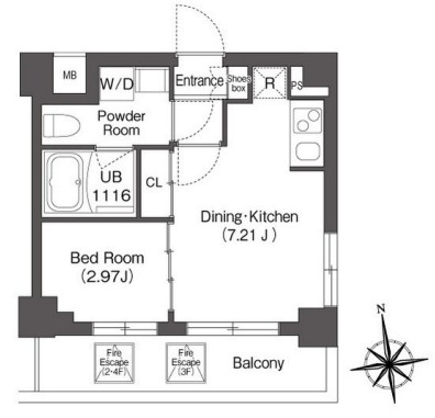 ディームス浦安 303号室 間取り