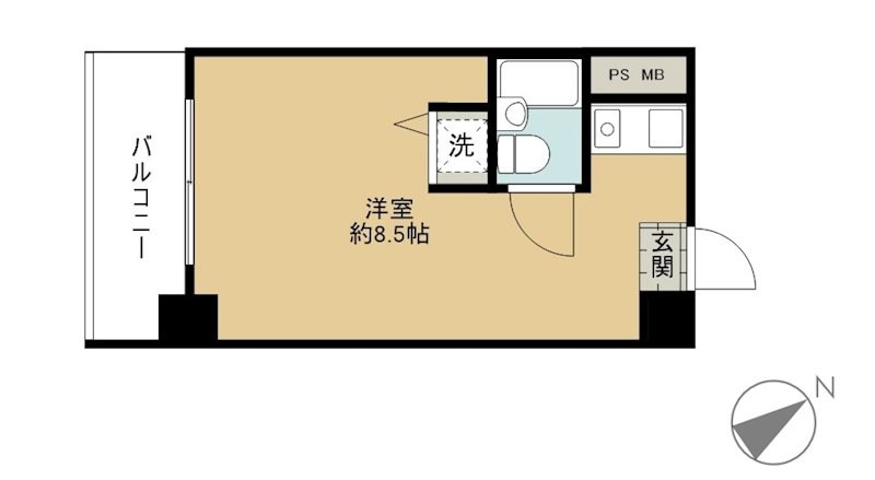 茅場町スカイハイツ 間取り図
