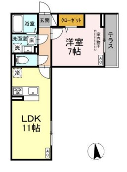 グラナーデ東葛西 101号室 間取り