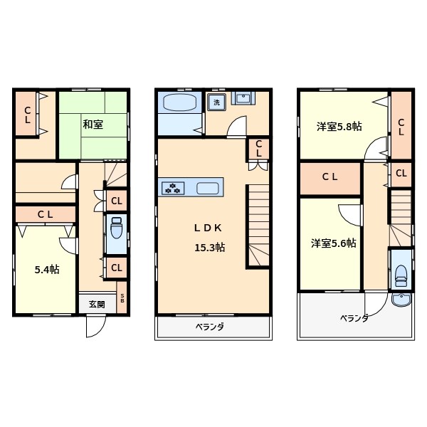 大島戸建 間取り